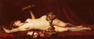  iv obras - Bacchante Enivree desnuda Adolphe Alexandre Lesrel
